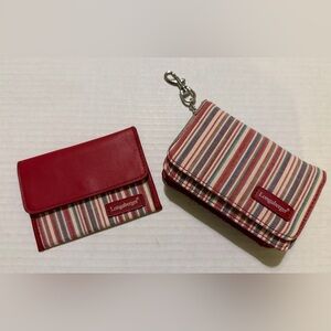 LONGABERGER Homestead Market Stripe Wallet Purse Coin Pouch & CCard Case NWOT
